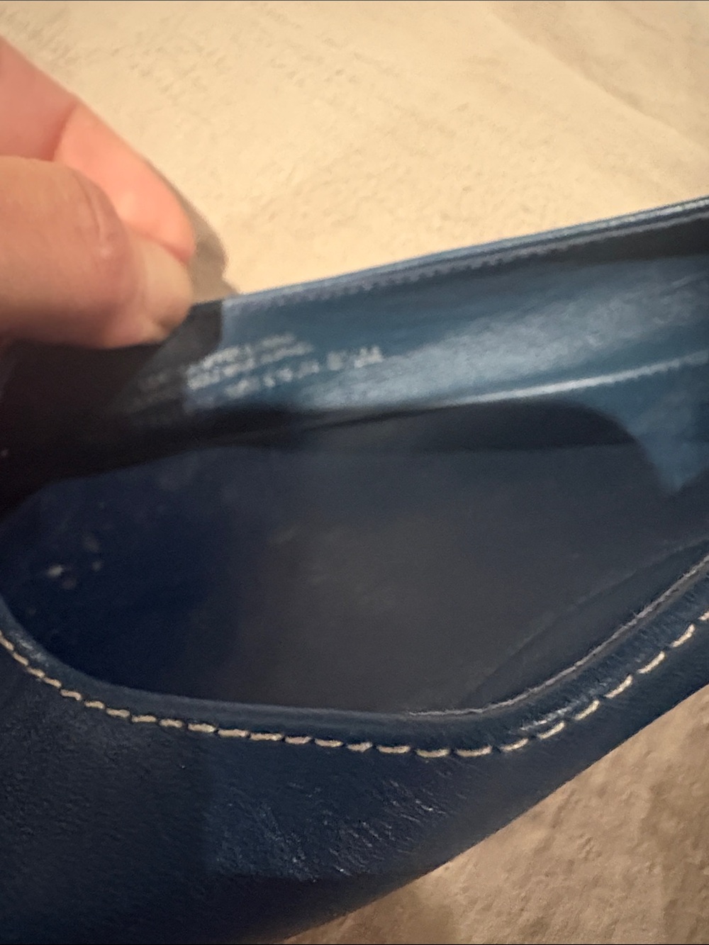 Tory Burch Blue Leather Logo Ballet Flats 8.5 - Picture 10 of 10